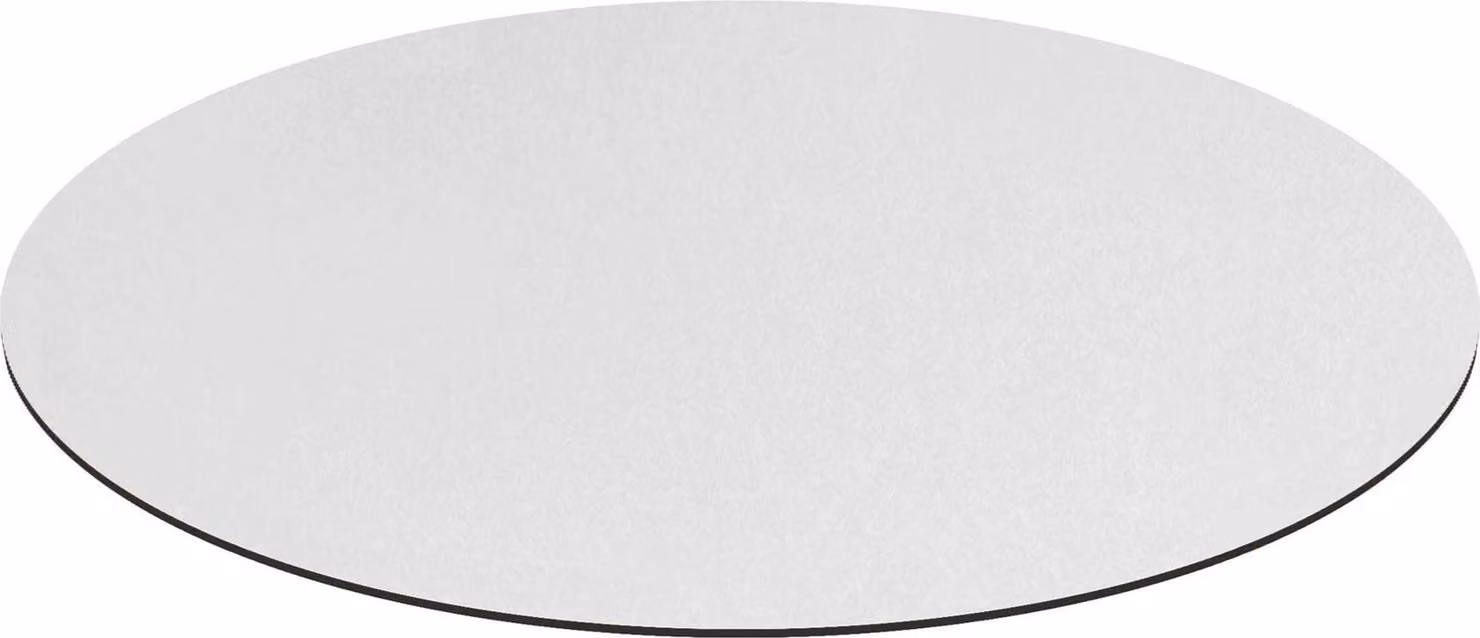 Milani Home - piano tavolo da pranzo fisso rotondo 70 cm, bianco, HPL laminato