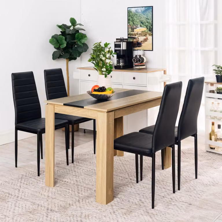 Tavolo da pranzo in legno, design minimalista, dimensioni 110 x 70 x 75 cm, adatto per 4 persone, ideale per cucina e sala da pranzo