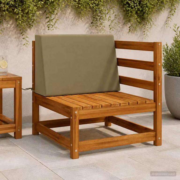 vidaXL Cuscino schienale SOEST in poliestere verde, L: 60 cm, H: 40 cm, P: 20 cm