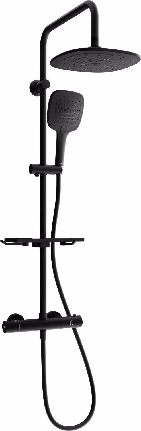 Mexen KT17 set doccia esterno con soffione e batteria termostatica, nero - 771501793-70