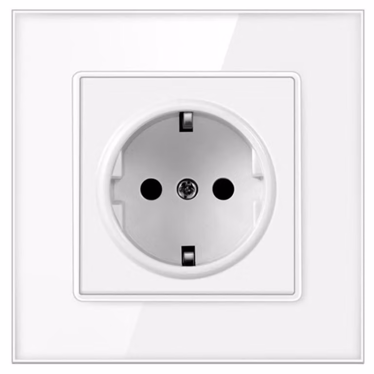 Presa con cornice in vetro temperato iUni WS1, 16A