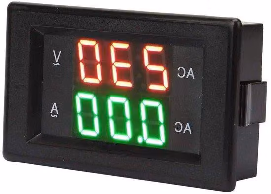 Tester di corrente a doppio amperometro con display a LED Tester di corrente CA Voltmetro
