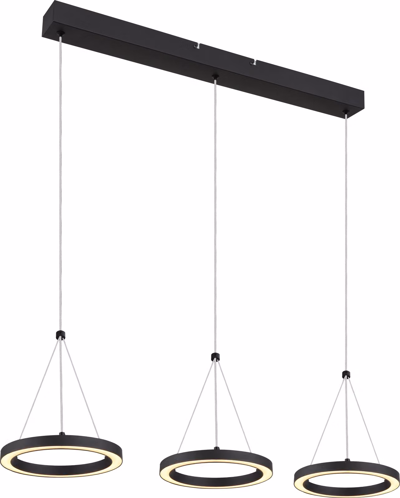 Lampada a sospensione LED, funzione memoria, nero, opale, H 120 cm