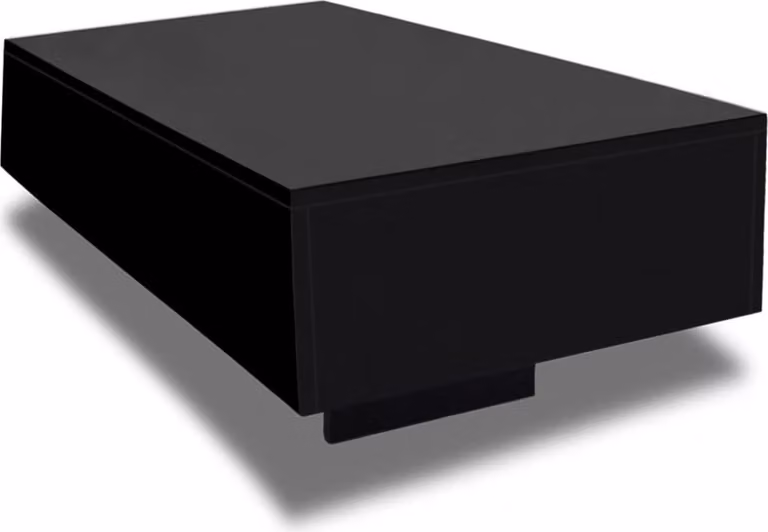 vidaXL Tavolino nero lucido