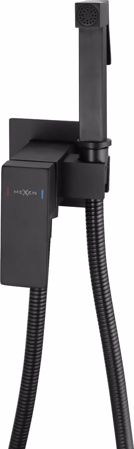 Mexen Cube batteria bidet incasso con set puntuale, nero - 7599150-70