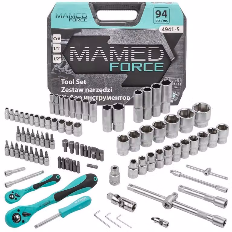 Set di utensili con inserti e valigetta 94 pezzi