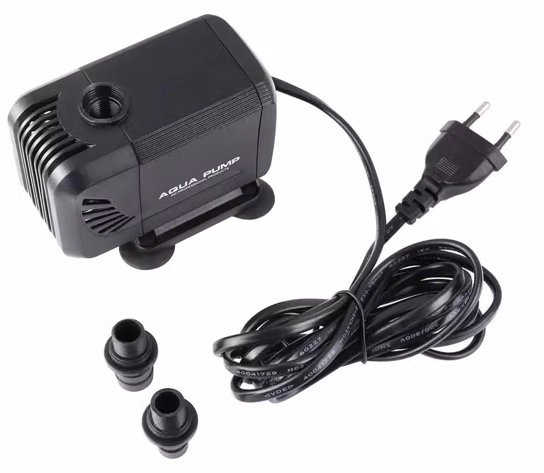 Pompa per fontane - Pompa sommergibile - 15 W - 1500 l/h - Cavo di alimentazione da 2,3 m - 3 ugelli - Plastica