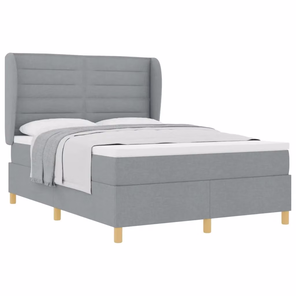 Letto ibrido con materasso vidaXL in tessuto grigio L: 140 cm, P: 190 cm – 2