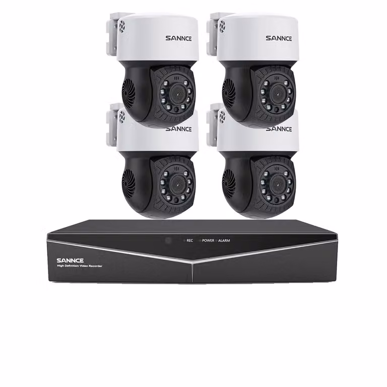 Sistema di videosorveglianza, risoluzione HD 2MP, telecamera bullet ad alta risoluzione, LILA, 4T