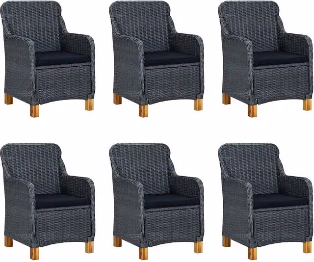 Set da Pranzo da Giardino 7 pz Grigio Scuro 3067938