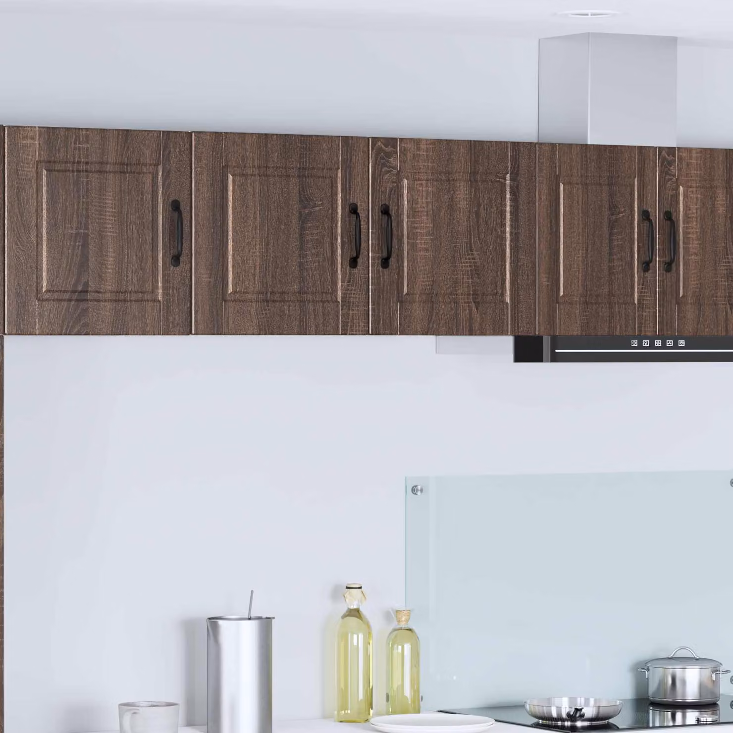 vidaXL Armadietto a muro PORTO moderno in rovere marrone con ante a battente L: 80 cm, P: 31 cm, H: 40 cm