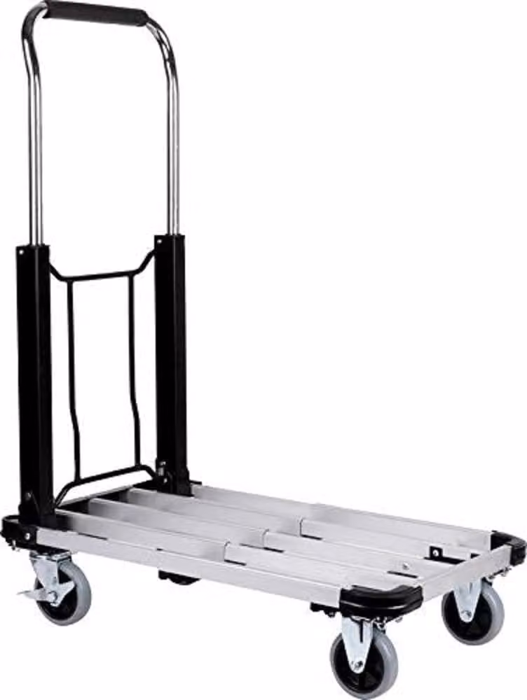 Carrello piattaforma - carrello a spina - pieghevole - capacità di 150 kg