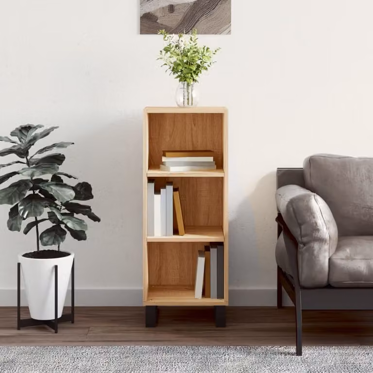 Credenza vidaXL in Rovere Sonoma e Legno Multistrato, L/P/H: 34,5 x 32,5 x 90 cm
