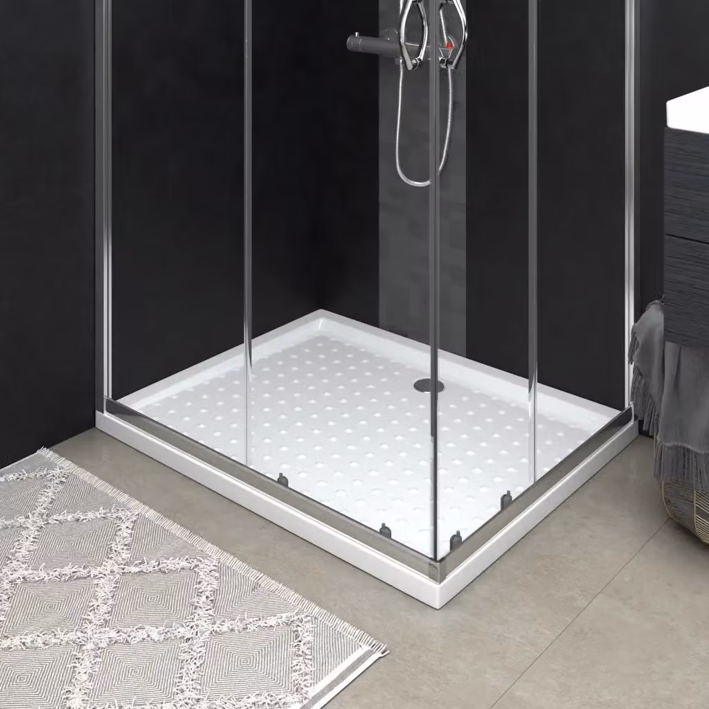 Piatto doccia rettangolare Design In bianco con superficie antiscivolo in ABS L: 80 cm, P: 100 cm, H: 4 cm CFW6828334 – 2