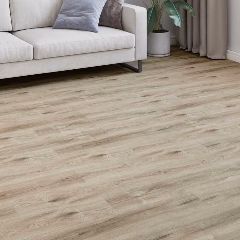 Pavimento in laminato effetto legno vidaXL Marrone Sbiancato, confezione da 5 pezzi, L: 101 cm, P: 20 cm, H: 0,8 cm
