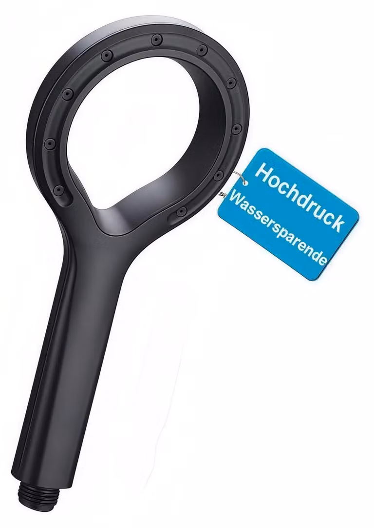 Doccia con getto ad alta pressione e risparmio idrico, soffione manuale con getto a nebbia, materiale ABS