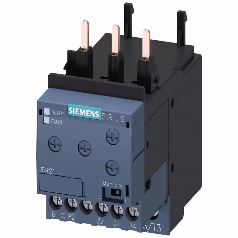 Relè di monitoraggio Siemens montabile su contattore 3RT2, serie S00 basic, 4-40 A 3RR21421AW30