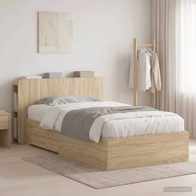 Telaio del letto con storage Rovere Sonoma 80 x 200 cm 3433707