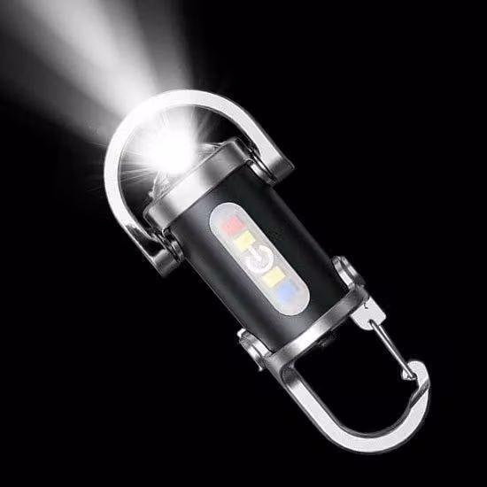 Torcia LED ricaricabile con porta USB, torcia da campeggio impermeabile, piccola torcia portatile, attrezzatura per attività all'aperto