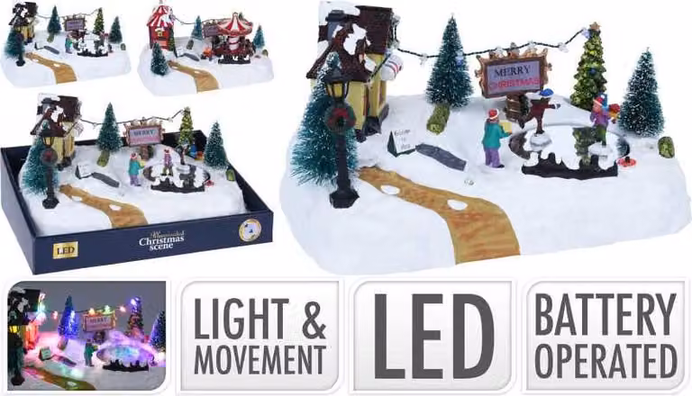 Decorazioni natalizie Scena illuminazione LED ICE RAILWAY