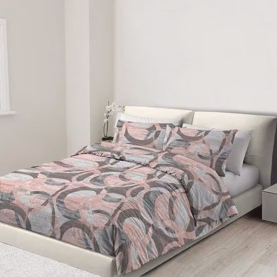 Set di lenzuola Ibbenzoa® da 3 pezzi, 200x200 cm, 100% microfibra, senza bisogno di stiratura, chiusura a zip nascosta e angoli con laccetti, include 2 federe 80x80 cm, ipoallergenico