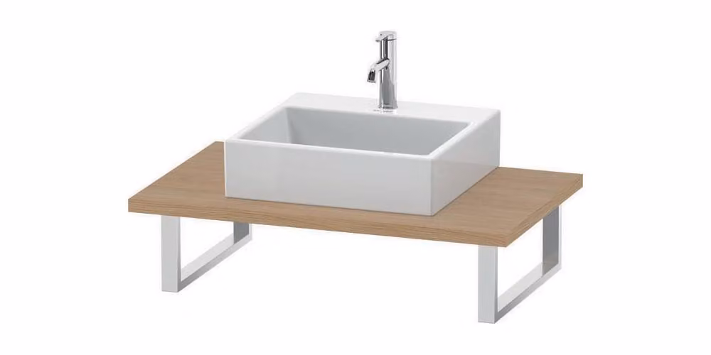 Console L-CUBE spessore 30 mm, 1 foro, 550 bianco opaco bianco opaco