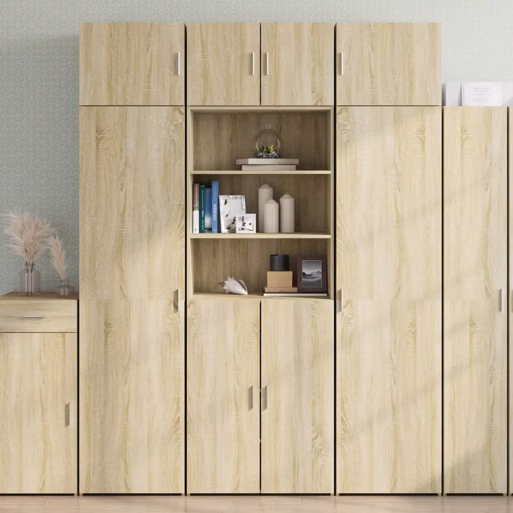 Credenza moderna vidaXL in legno Rovere Sonoma, colore marrone, L 70 cm x P 42,5 cm x H 185 cm