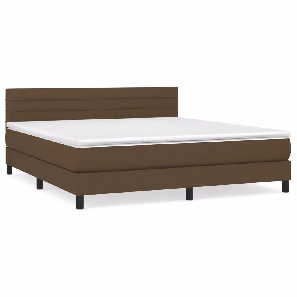 Letto Ibrido con Giroletto a Molle e Materasso vidaXL, Marrone e Bianco, L/P: 160 x 200 cm – 2
