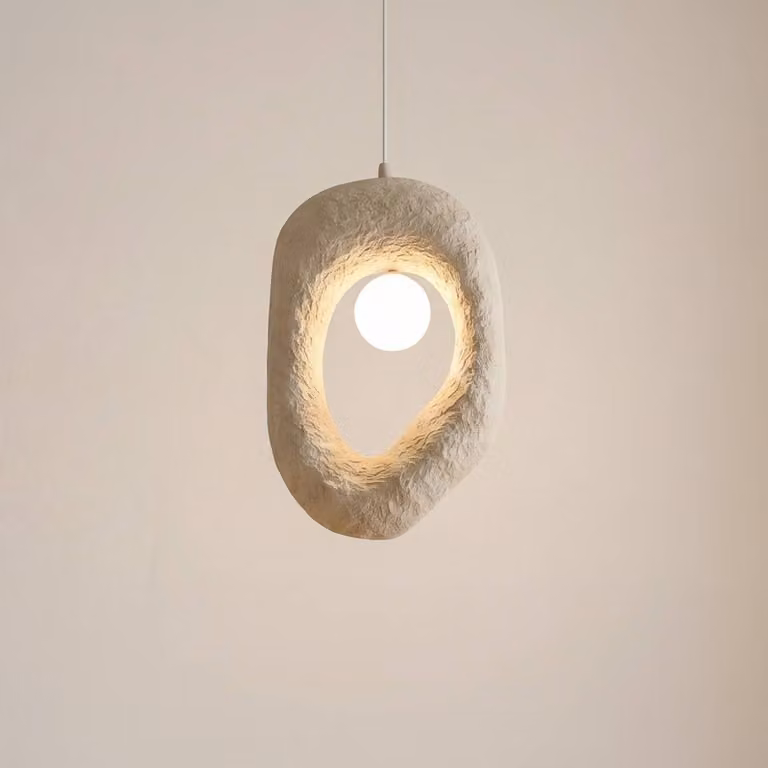 Lampada a sospensione Zoga Opviq, dimmerabile, Crema / Ambra, Soggiorno / Sala da pranzo, Plastica, Moderno, Lampada a sospensione