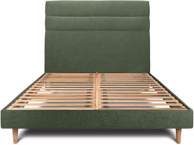 Letto 150x190 cm con testiera in linea - Tessuto Tela opaca