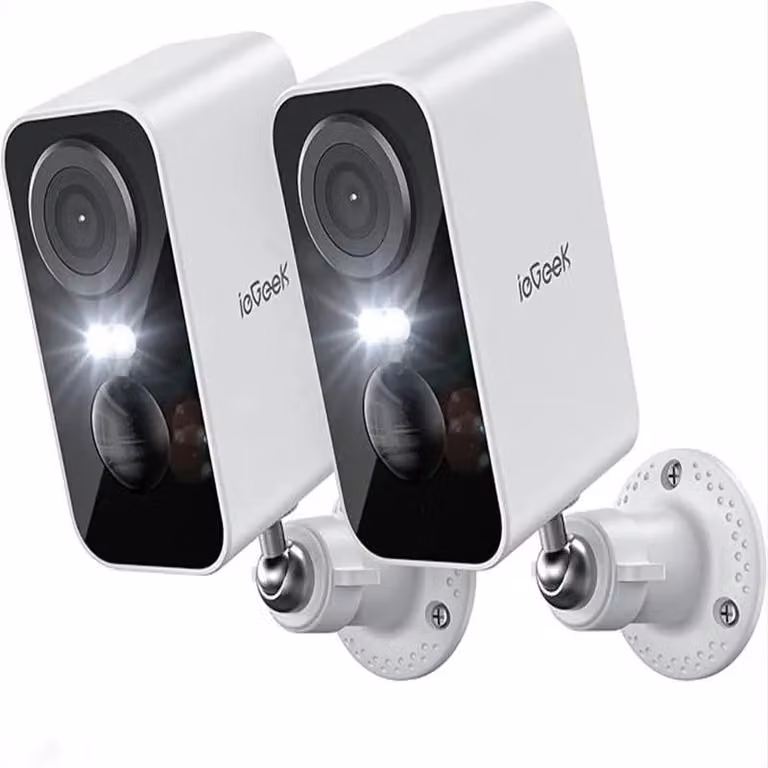 Telecamere di sorveglianza - ZS-GX3S, telecamera Wi-Fi wireless - confezione da 2 - 2 MP Full HD - doppia lente - visione notturna a colori - rilevamento persone tramite intelligenza artificiale - batteria da 5200 mAh