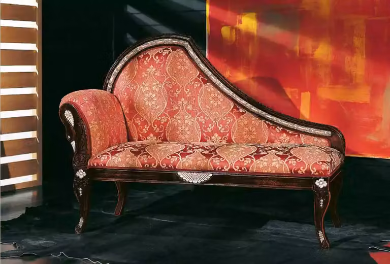 Wohnzimmer Chaiselounge Polster Stoff Textil Luxus Sitzmöbel