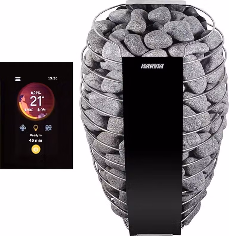 Stufa per sauna Harvia Spirit 9,0 kW | Controllo integrato con Fenix Wifi Core | SP90FC WiFi
