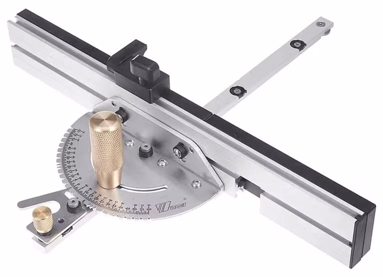 Guida per sega in alluminio - Lunghezza 450 mm - Supporto regolabile - Design industriale