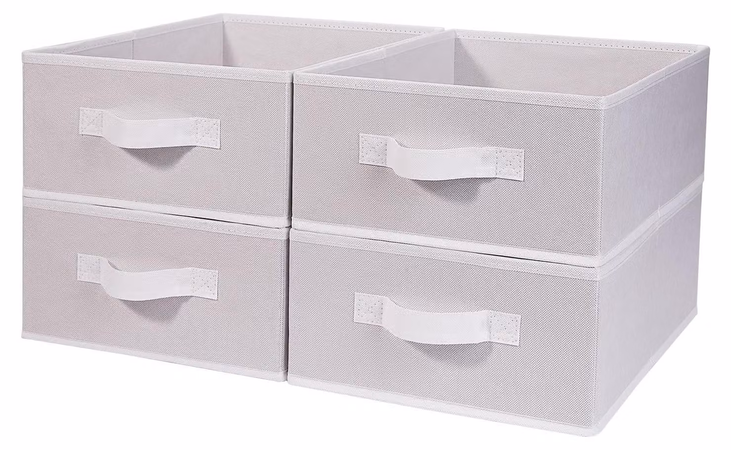 Set di 4 organizer per abiti, contenitori pieghevoli per giocattoli e vestiti