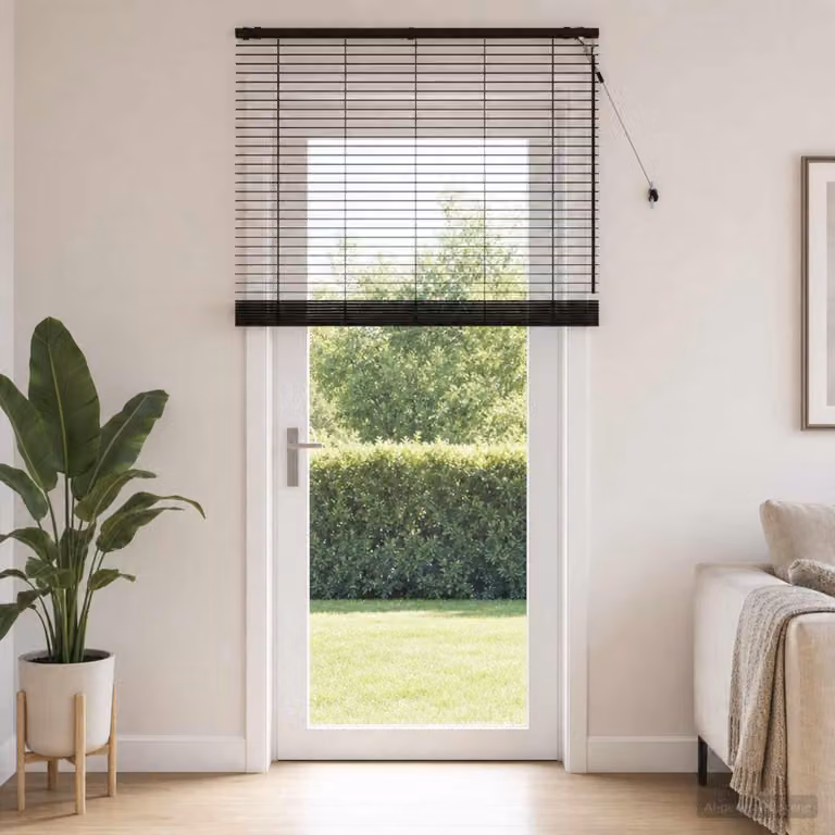Persiane avvolgibili per finestre Venet, colore marrone scuro, dimensioni 125 x 250 cm, larghezza lamelle 35 mm