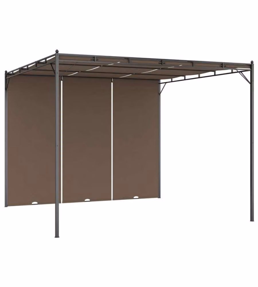 Gazebo da Giardino con Tenda Laterale 3x3x2,25 m Talpa