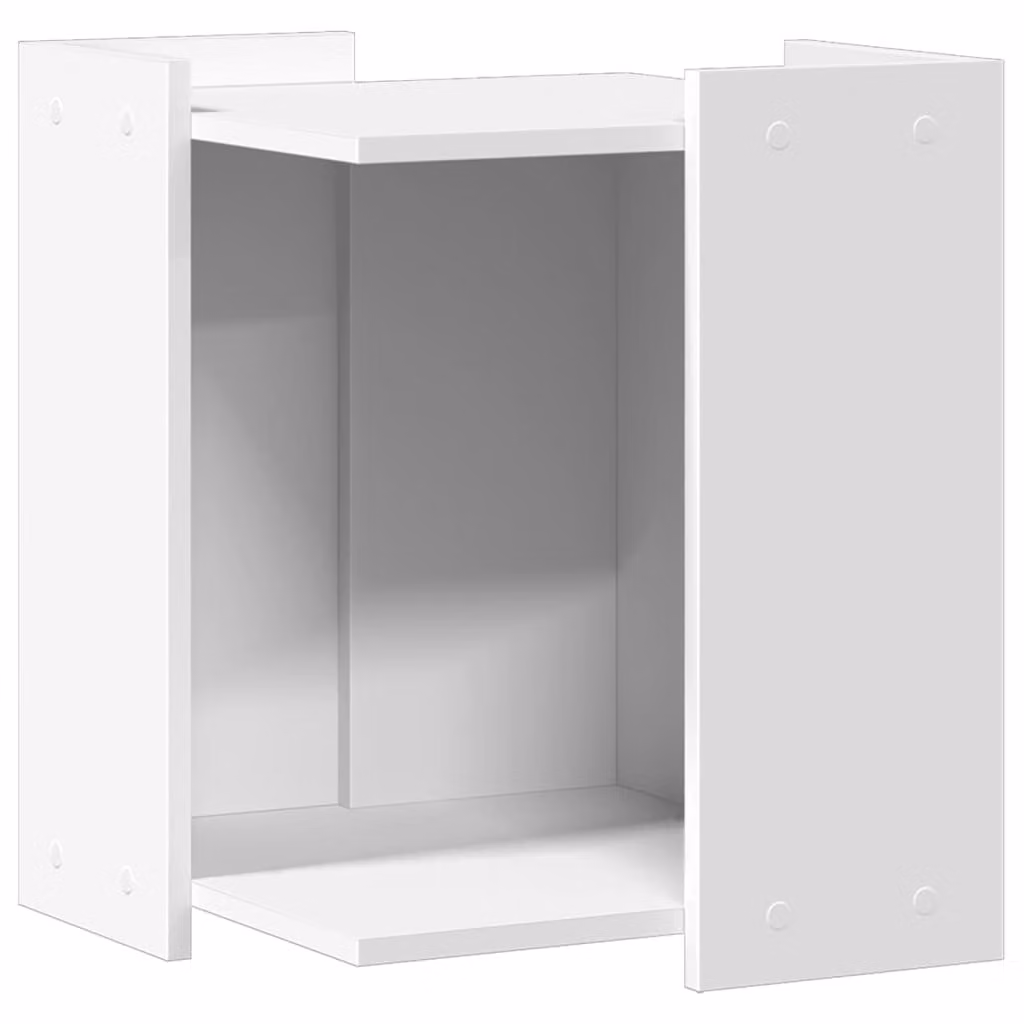 Recinto per Lettiera per Gatti Bianco 80x50x45 cm in Truciolato