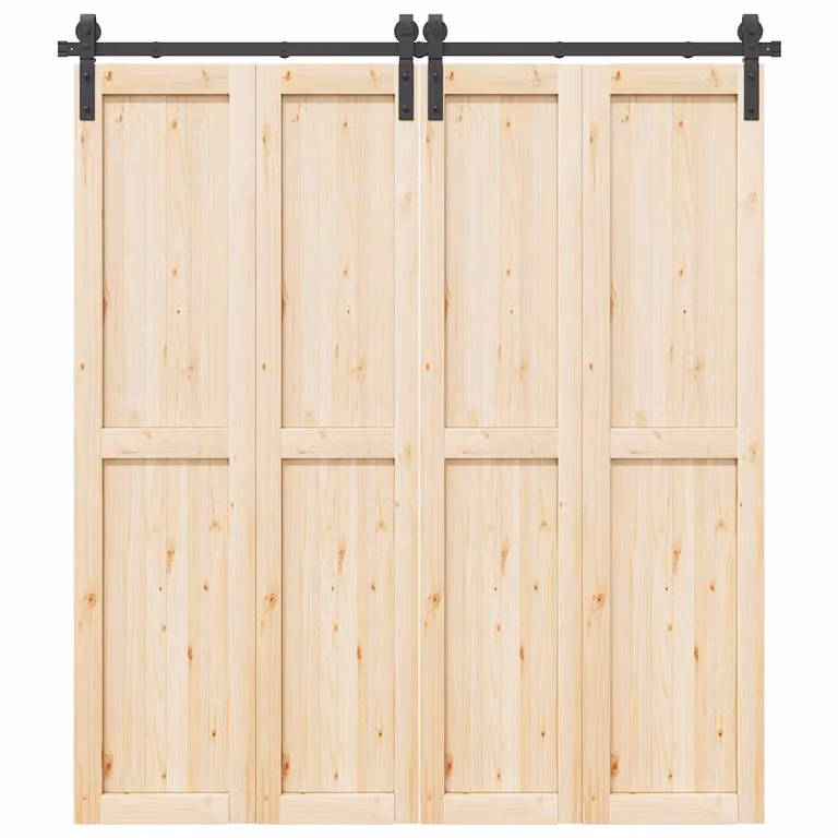 vidaXL Kit di Binari per Porte Scorrevoli in Acciaio Nero Opaco