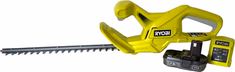 RYOBI RY18HT40A-115, tagliasiepi a batteria, 18 V, 40 cm, 16 mm + 1 batteria da 1,5 Ah + caricabatterie (5133005017)