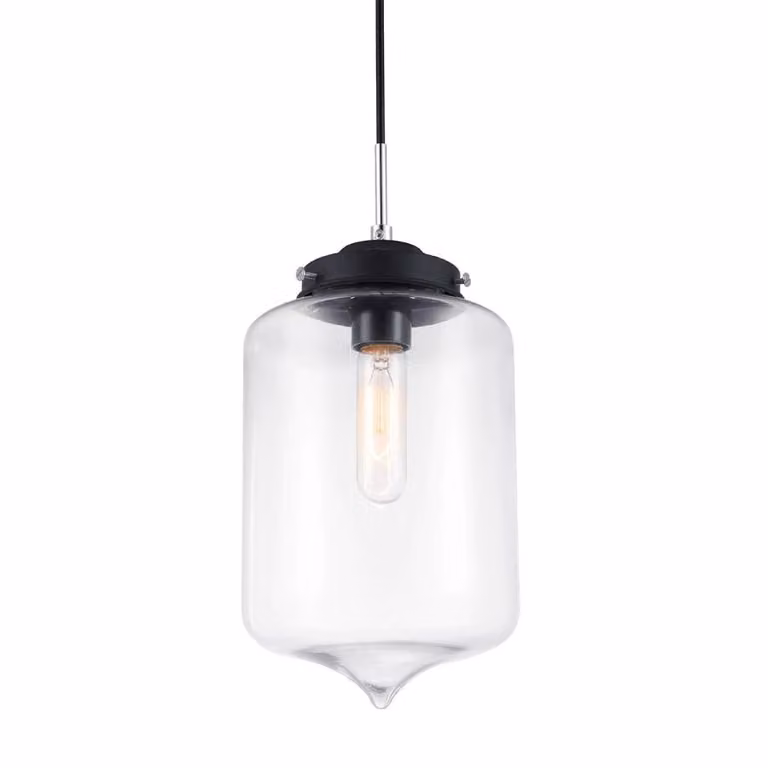 Italux Tube lampada a sospensione industriale nera MDM2095/1 B