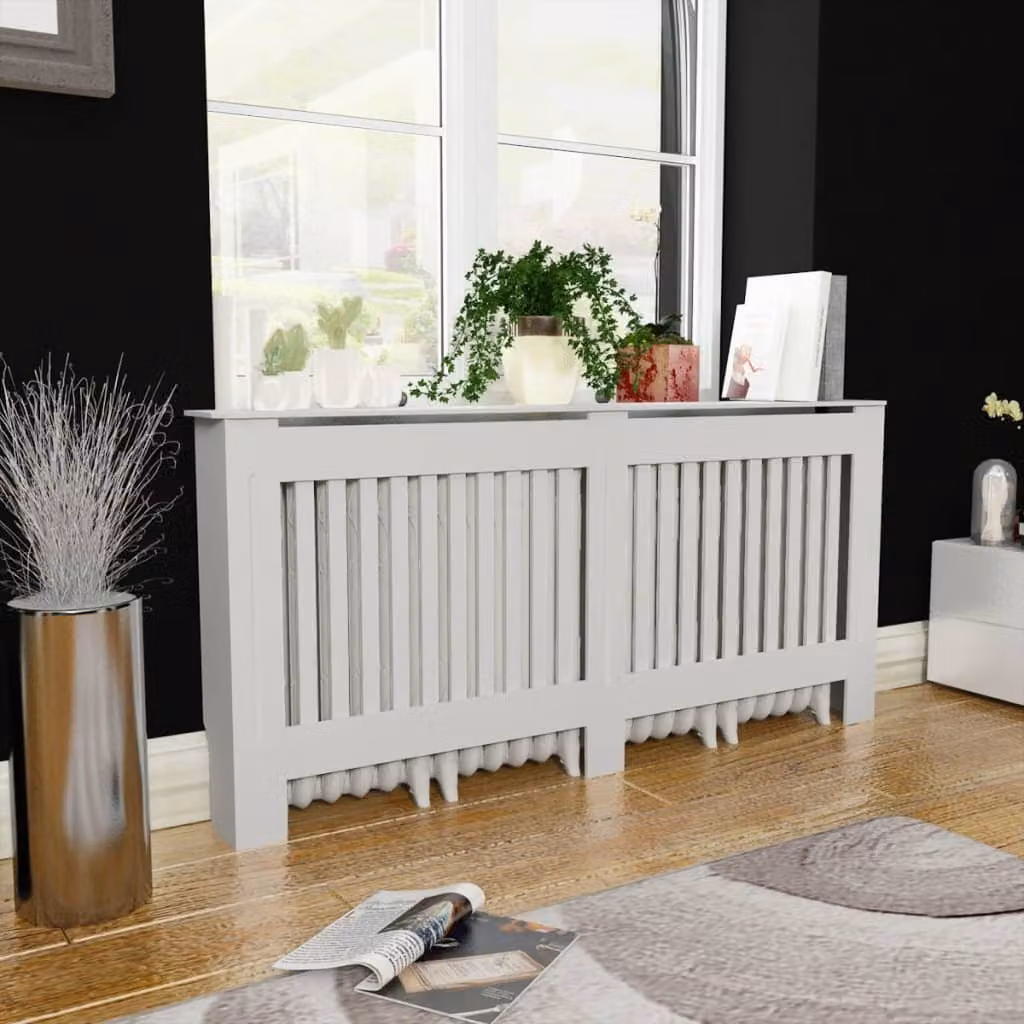 The Living Store Copriradiatore bianco MDF 172 cm