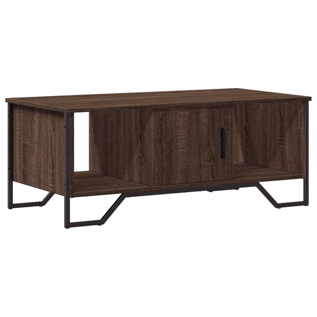 Tavolino Salotto Rovere Marrone 100x51x40 cm Legno Multistrato