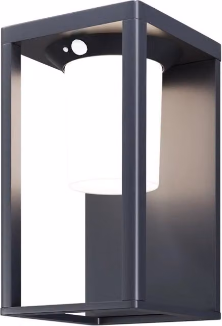 Maytoni Lampada da Parete Moderna Shatter con LED Integrato, Sensore di Movimento e Protezione IP54, Colore Grigio in Alluminio