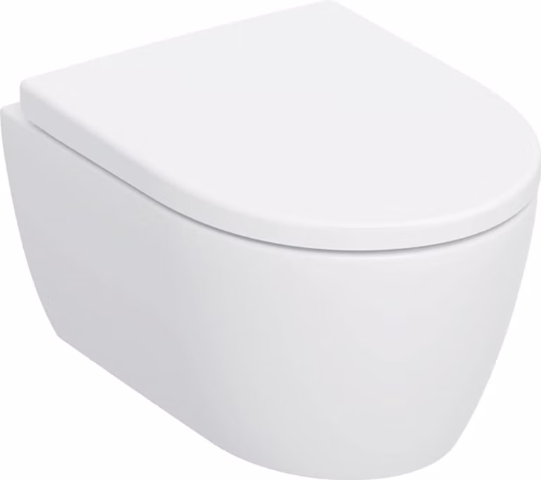 Geberit iCon Set WC suspendu, à fond creux, saillie réduite, design céramique fermé, TurboFlush, siège de WC inclus, 503.049.JT.1, 503.049.JT.1