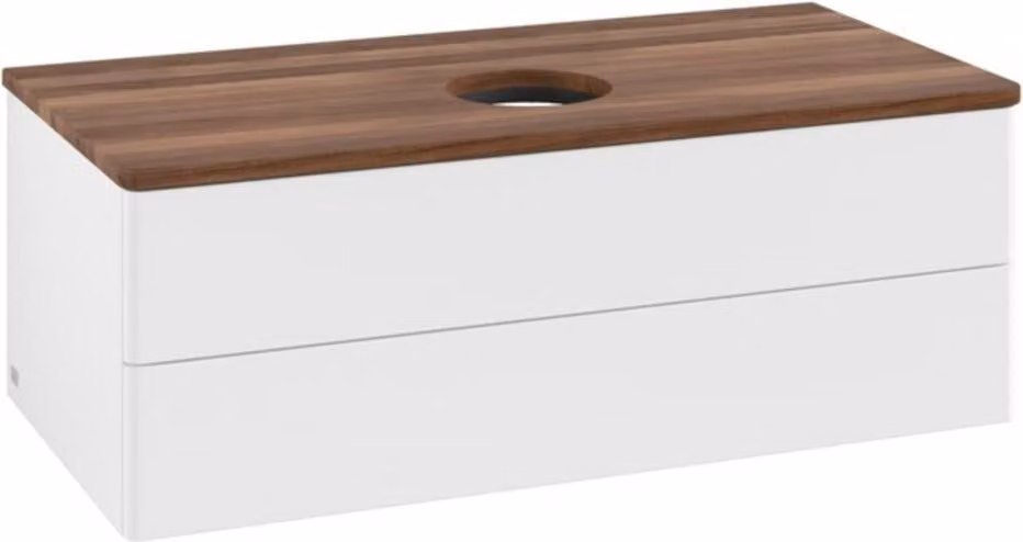 V&B Mobiletto senza struttura frontale - illuminazione Antao 100x36x50cm, WBP-colore w. wal, wh. m Lac