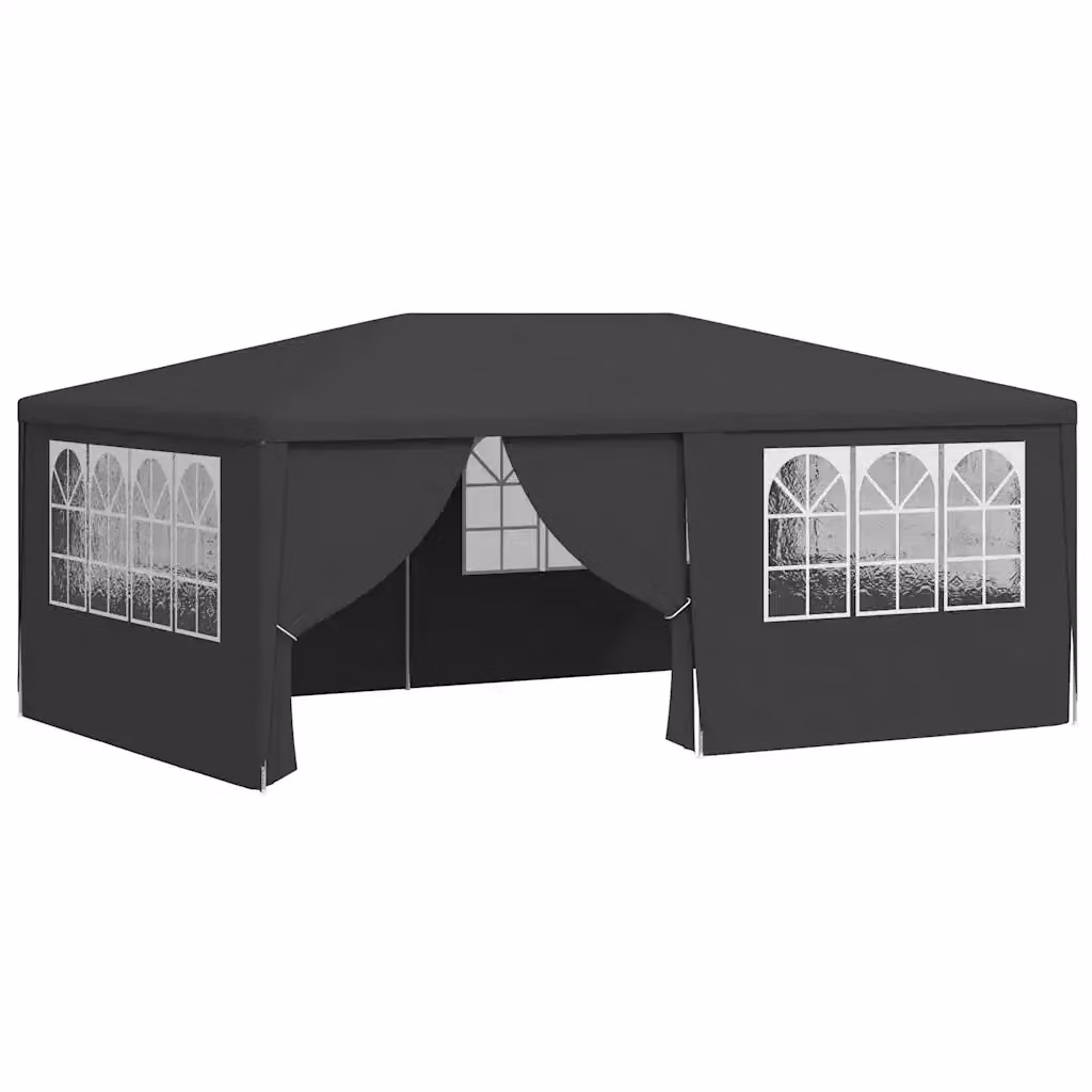 Gazebo Professionale vidaXL con Pareti e Finestre Antracite L: 400 cm, P: 600 cm, H: 270 cm – 2