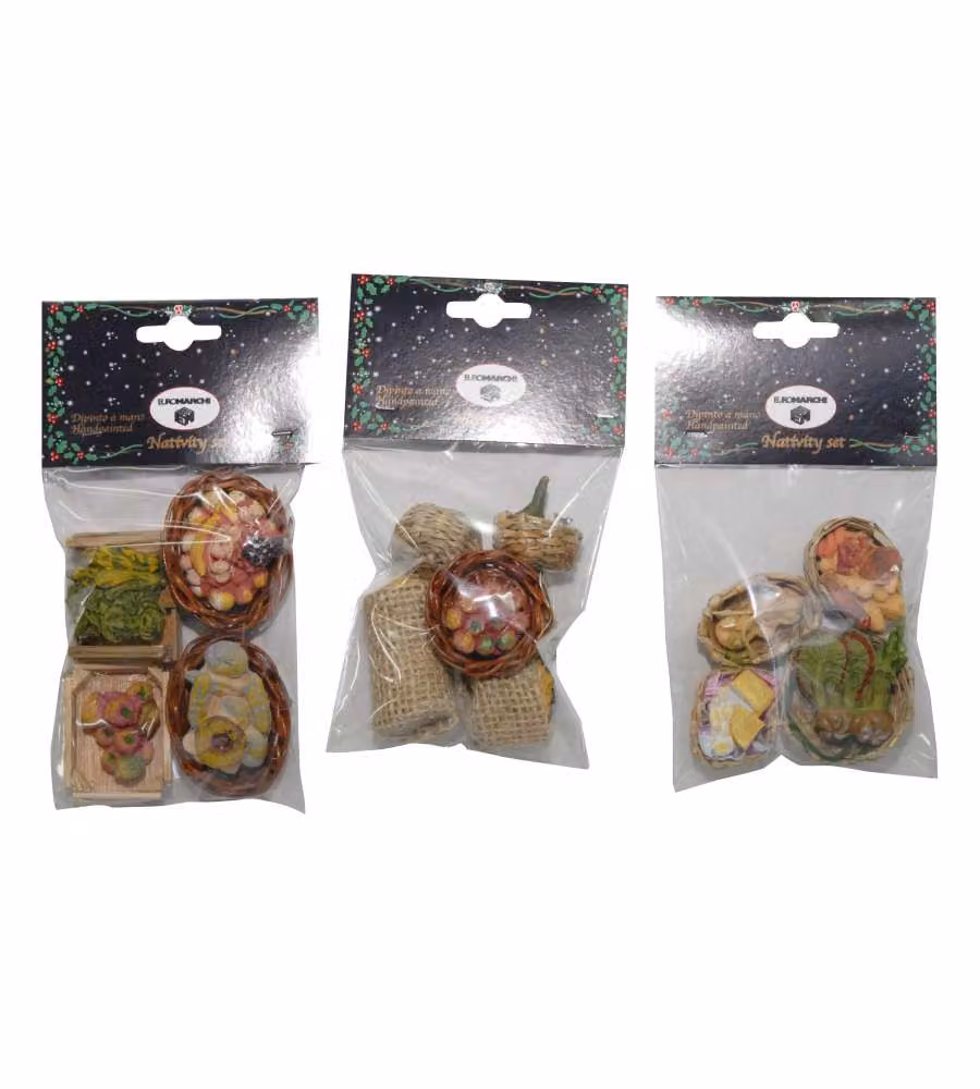 Cibo per Decorazione Presepe - Set 4 Pezzi