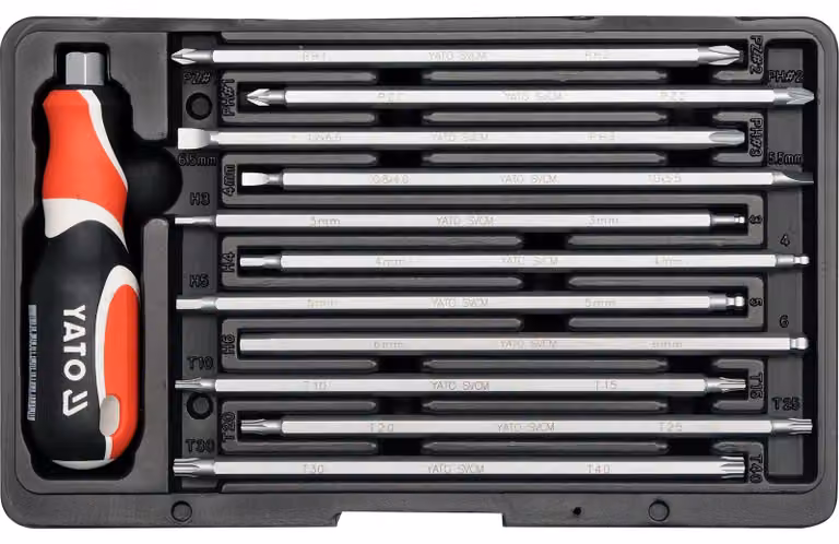 Set di cacciaviti + punte 22in1 PH+PZ+Piatto+Torx+Esagonale 12 pezzi