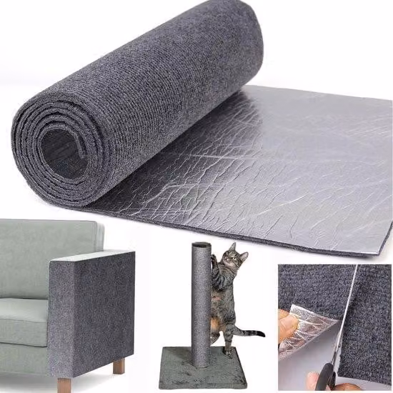 Tappetino antigraffio per gatti, 300 cm x 40 cm, grigio scuro, autoadesivo